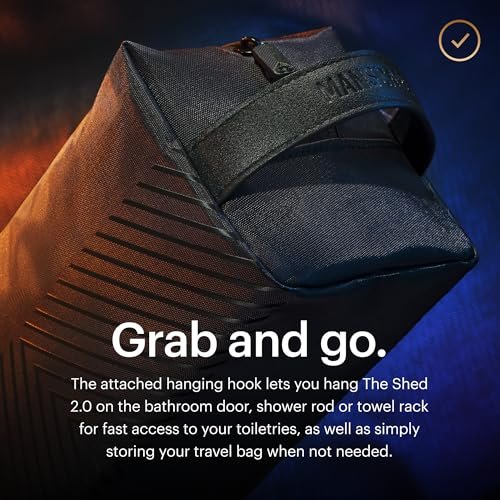 MANSCAPED® The Shed 2.0 Toiletry Bag - Premium Nylon Travel Bag for Men, Water-Resistant & Organized Avelisse