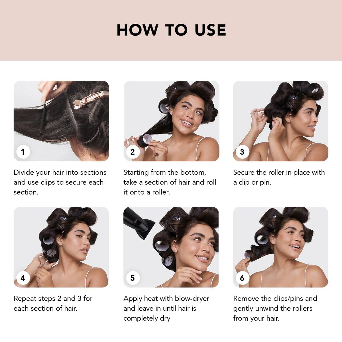 Kitsch Ceramic Hair Rollers – Self-Grip Heatless Curlers for Overnight Voluminous Curls, Frizz-Free, Large Size, Terracotta, 4 Count - görsel 7