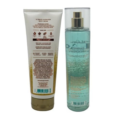 Bath & Body Works At the Beach Gift Pack: Fragrance Mist 8 oz & Body Cream 8 oz Avelisse