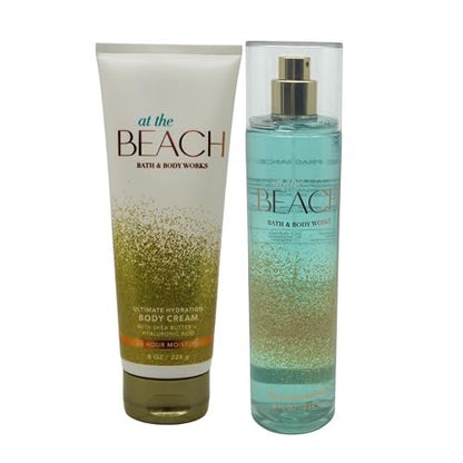 Bath & Body Works At the Beach Gift Pack: Fragrance Mist 8 oz & Body Cream 8 oz Avelisse