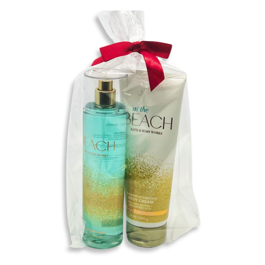 Bath & Body Works At the Beach Gift Pack: Fragrance Mist 8 oz & Body Cream 8 oz Avelisse