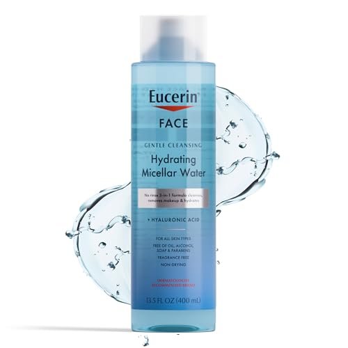 Eucerin Gentle Cleansing Hydrating Micellar Water with Hyaluronic Acid – Fragrance-Free Face Cleanser & Makeup Remover for All Skin Types, 13.5 Fl Oz - görsel 1