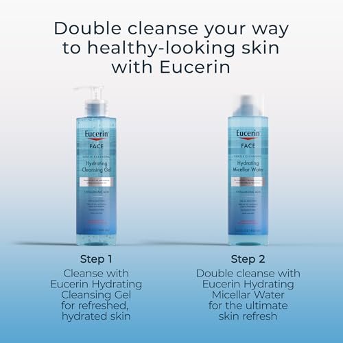 Eucerin Gentle Cleansing Hydrating Micellar Water with Hyaluronic Acid – Fragrance-Free Face Cleanser & Makeup Remover for All Skin Types, 13.5 Fl Oz - görsel 15
