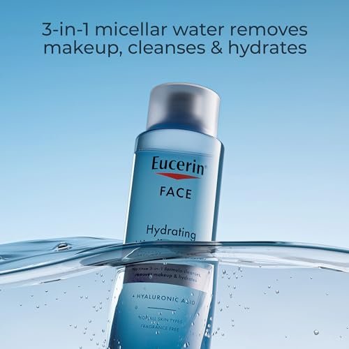 Eucerin Gentle Cleansing Hydrating Micellar Water with Hyaluronic Acid – Fragrance-Free Face Cleanser & Makeup Remover for All Skin Types, 13.5 Fl Oz - görsel 3