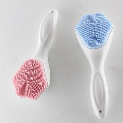 Silicone Face Scrubber and Exfoliator Brush - Facial Cleansing Brush for Blackhead, Acne, Pore, Cradle Cap - Deep Cleaning Skin Care 4 Pack