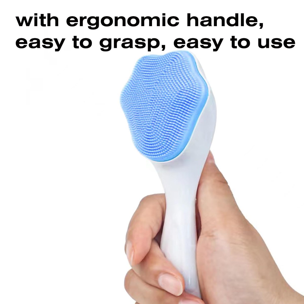 Silicone Face Scrubber and Exfoliator Brush - Facial Cleansing Brush for Blackhead, Acne, Pore, Cradle Cap - Deep Cleaning Skin Care 4 Pack - görsel 3