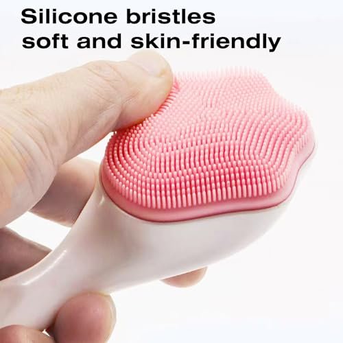 Silicone Face Scrubber and Exfoliator Brush - Facial Cleansing Brush for Blackhead, Acne, Pore, Cradle Cap - Deep Cleaning Skin Care 4 Pack - görsel 6