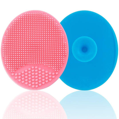 Silicone Face Scrubber and Exfoliator Brush - Facial Cleansing Brush for Blackhead, Acne, Pore, Cradle Cap - Deep Cleaning Skin Care 4 Pack