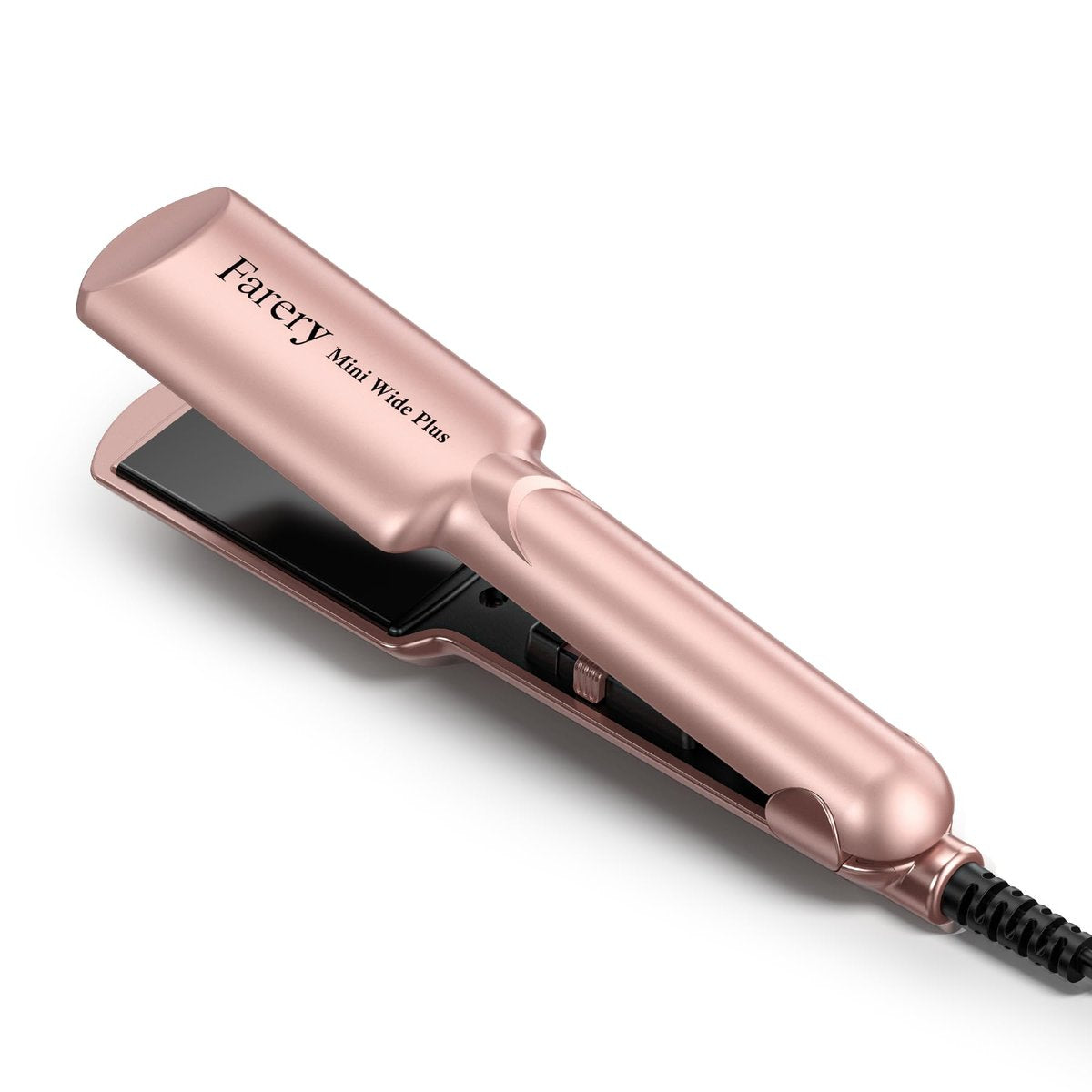 Farery Mini Flat Iron for Short Hair - 1.5 Inch Ceramic Hair Straightener with Argan Oil, Fast Heat, Anti-Scald, Dual Voltage Travel Iron with Storage Bag (Rose Gold) Avelisse