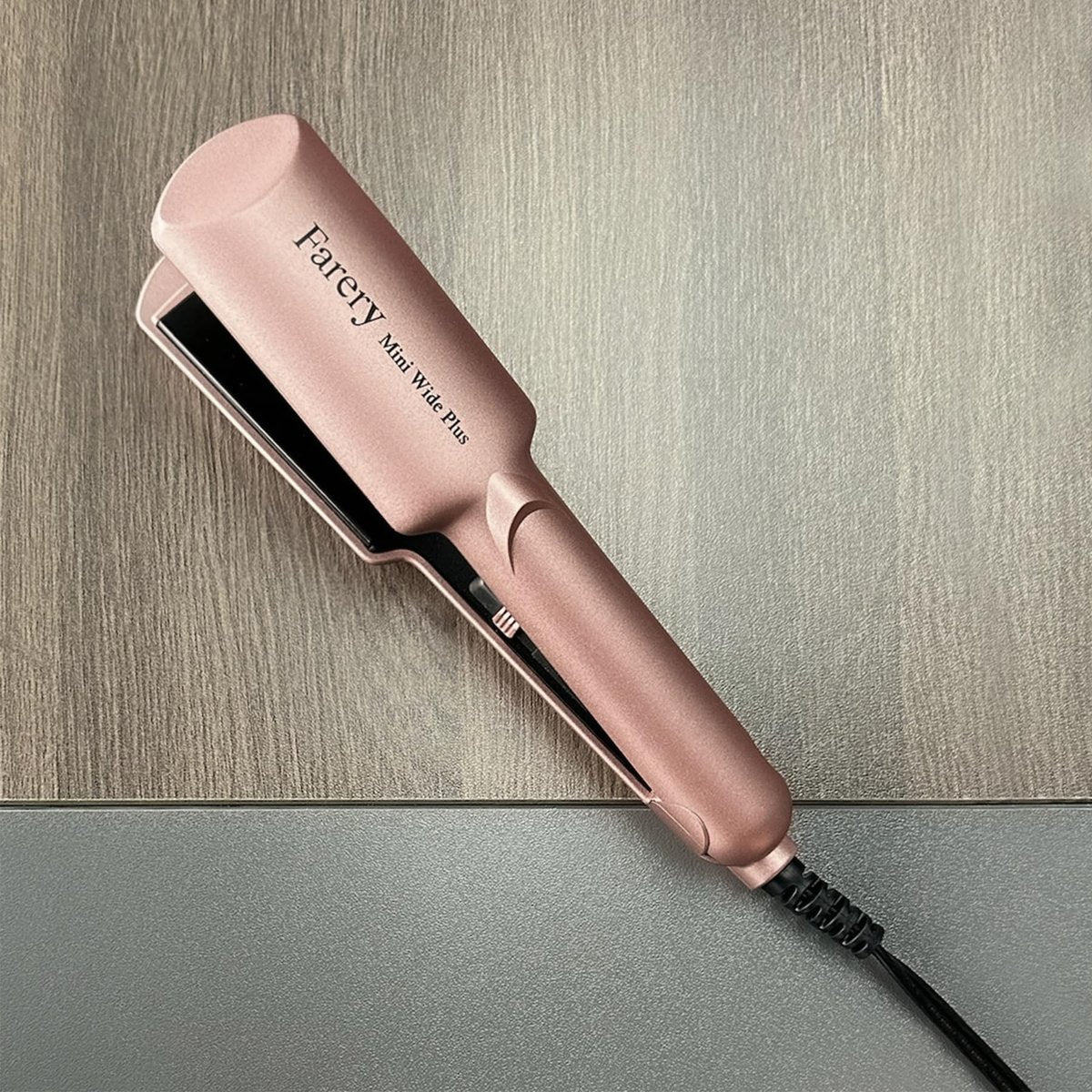 Farery Mini Flat Iron for Short Hair - 1.5 Inch Ceramic Hair Straightener with Argan Oil, Fast Heat, Anti-Scald, Dual Voltage Travel Iron with Storage Bag (Rose Gold) Avelisse