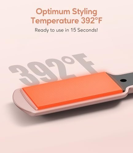 Farery Mini Flat Iron for Short Hair - 1.5 Inch Ceramic Hair Straightener with Argan Oil, Fast Heat, Anti-Scald, Dual Voltage Travel Iron with Storage Bag (Rose Gold) Avelisse