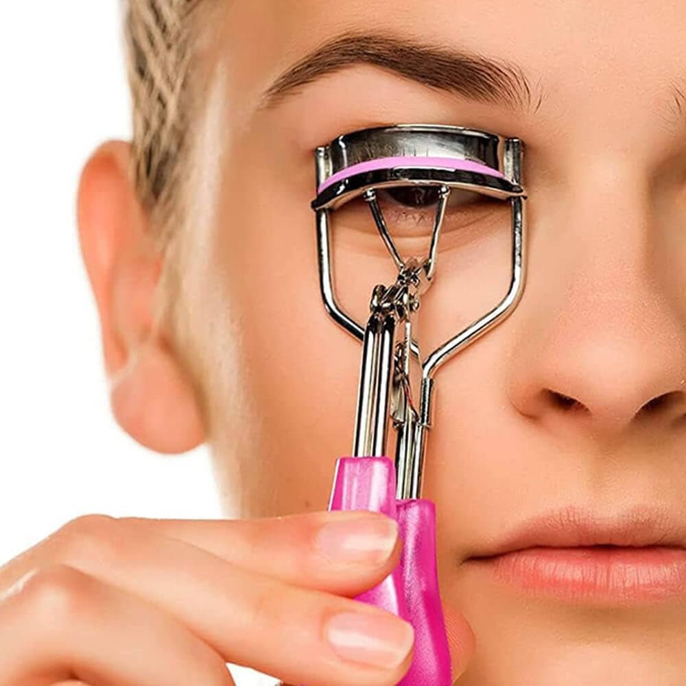 Jeufond 80-Pack Eyelash Curler Refills - Silicone Rubber Replacement Pads for Universal Eyelash Curlers with Clear Storage Box (Pink) - görsel 9
