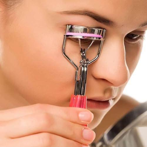 Jeufond 80-Pack Eyelash Curler Refills - Silicone Rubber Replacement Pads for Universal Eyelash Curlers with Clear Storage Box (Pink) - görsel 8
