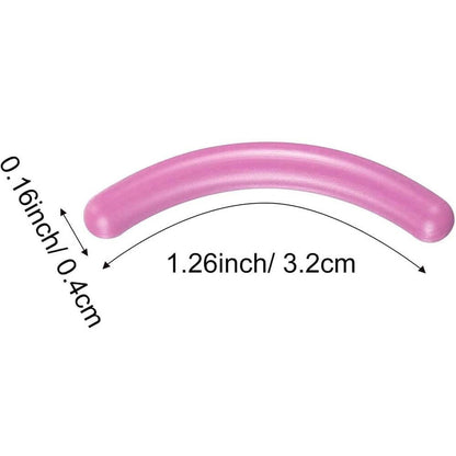 Jeufond 80-Pack Eyelash Curler Refills - Silicone Rubber Replacement Pads for Universal Eyelash Curlers with Clear Storage Box (Pink)