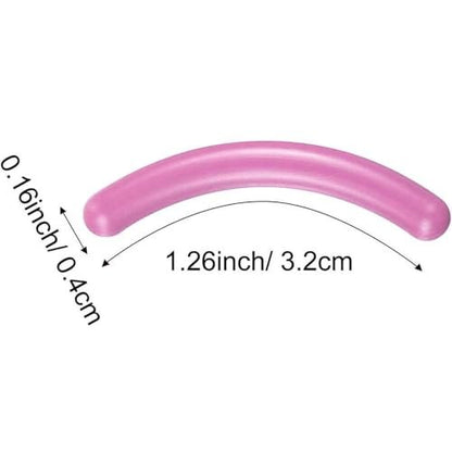 Jeufond 80-Pack Eyelash Curler Refills - Silicone Rubber Replacement Pads for Universal Eyelash Curlers with Clear Storage Box (Pink)