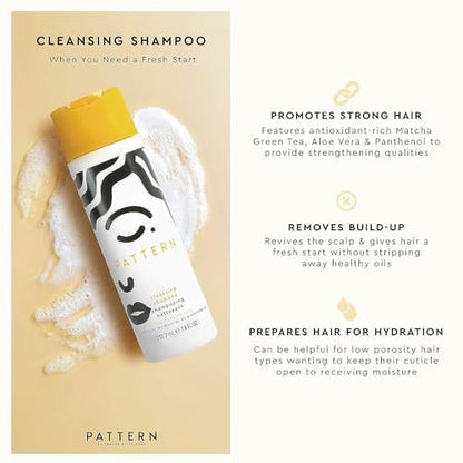 PATTERN Beauty Texture Travel Kit for Curly & Coily Hair (3a-4c) - Leave-In Conditioner, Intensive Conditioner, Cleansing Shampoo - 3 oz Each Avelisse