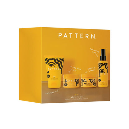 PATTERN Beauty Mini Stylers Kit - 3 fl oz Each - Hydrating Mist, Curl Gel, Styling Cream & Strong Hold Gel for Curly, Coily & Tight Textured Hair Avelisse