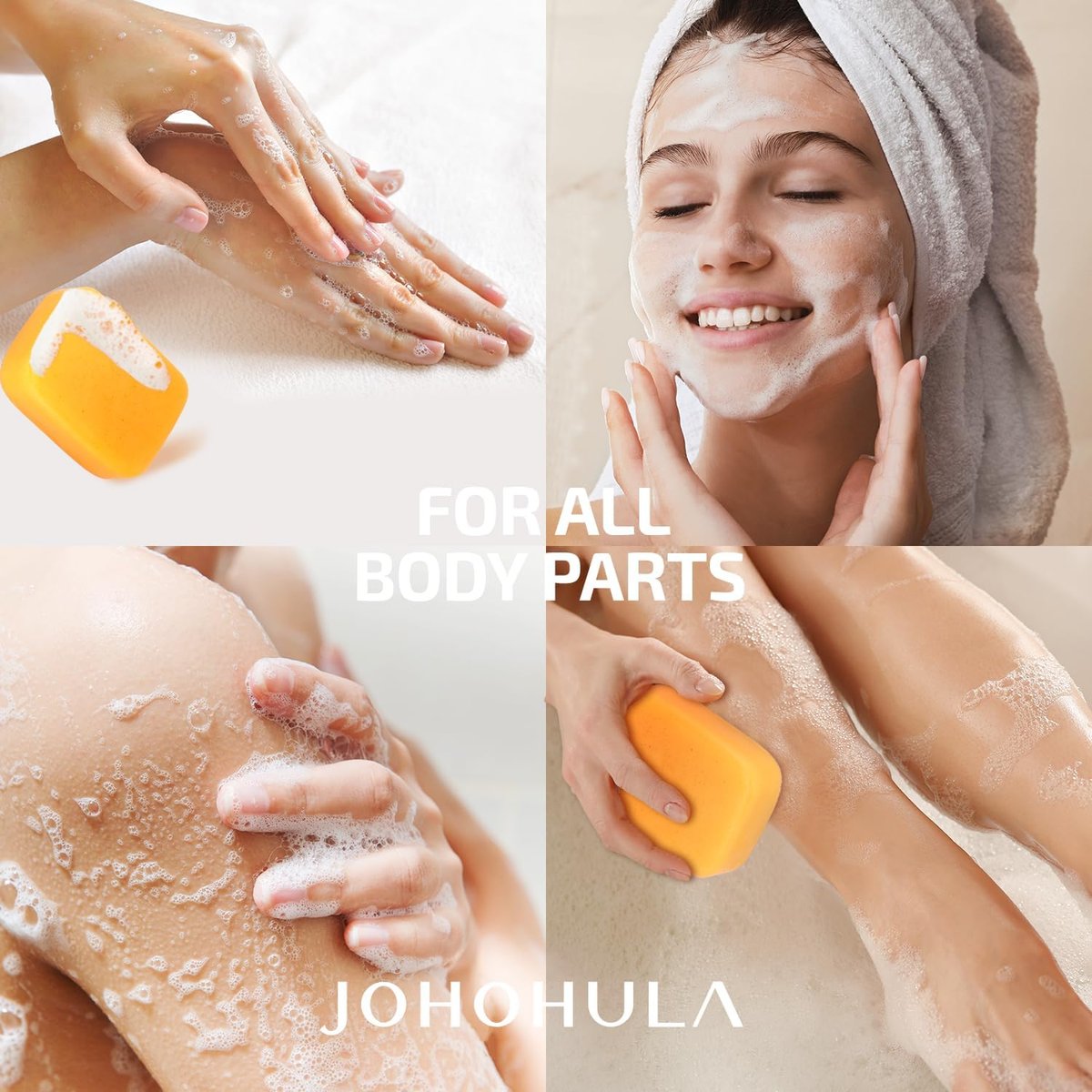 Johohula Kojic Acid Dark Spot Remover Soap Bars with Vitamin C, Retinol, Collagen, Turmeric - Smooth for Face and Body, Firm and Smooth Skin - 3 x 100g Bars - görsel 9