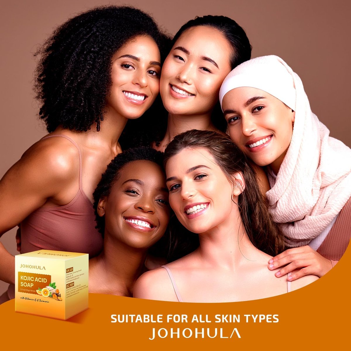 Johohula Kojic Acid Dark Spot Remover Soap Bars with Vitamin C, Retinol, Collagen, Turmeric - Smooth for Face and Body, Firm and Smooth Skin - 3 x 100g Bars - görsel 13
