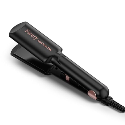 FARERY Portable Hair Straightener - 1.5 Inch Wider Plate Mini Flat Iron for Short Hair, Ceramic with Argan Oil & Keratin, Universal Voltage, Travel-Ready Avelisse