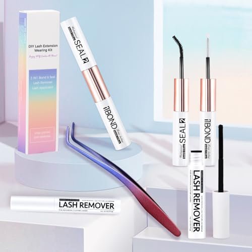 Miuffue 3-Piece DIY Lash Kit: Bond, Seal, Tweezers & Remover – Complete Eyelash Extension Kit - görsel 14