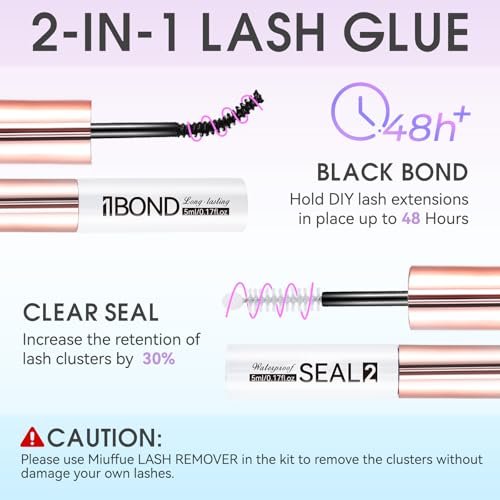 Miuffue 3-Piece DIY Lash Kit: Bond, Seal, Tweezers & Remover – Complete Eyelash Extension Kit - görsel 6