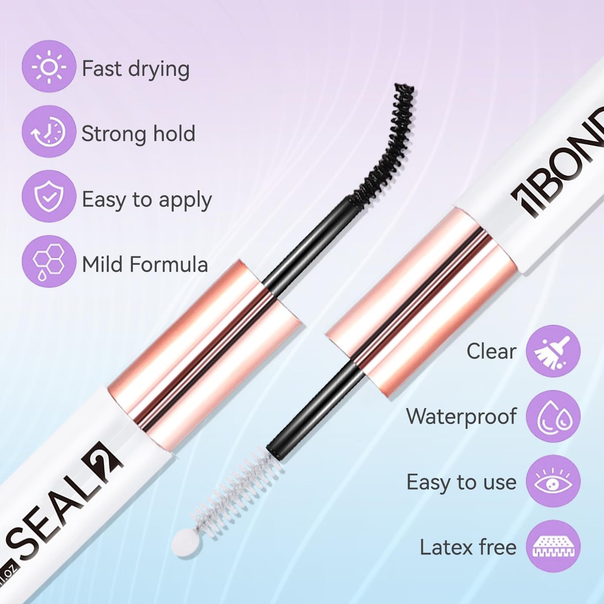 Miuffue 3-Piece DIY Lash Kit: Bond, Seal, Tweezers & Remover – Complete Eyelash Extension Kit - görsel 7