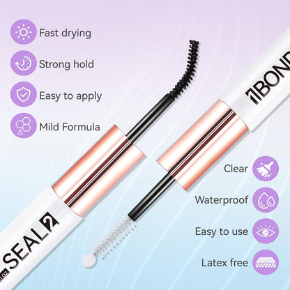Miuffue 3-Piece DIY Lash Kit: Bond, Seal, Tweezers & Remover – Complete Eyelash Extension Kit