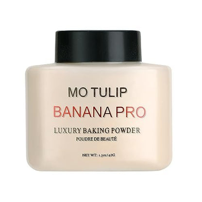 MO TULIP Banana Pro Loose Baking Powder - Long Lasting Makeup Setting Face Powder for Medium Skin Tones (1.5 oz) Avelisse
