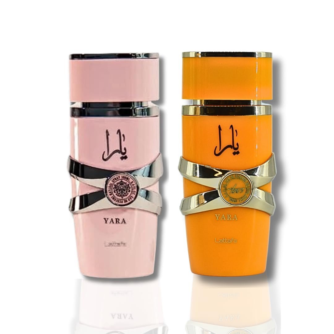 Lattafa Women's 2-Piece Eau de Parfum Gift Set – Yara & Yara Tous (3.4 oz / 100 ml Each) Avelisse