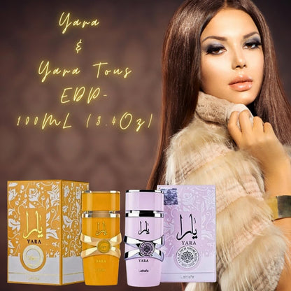 Lattafa Women's 2-Piece Eau de Parfum Gift Set – Yara & Yara Tous (3.4 oz / 100 ml Each) Avelisse