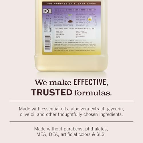 Mrs. Meyer's Clean Day Hand Soap Refill, Compassion Flower Scent, 33 Fl Oz Avelisse
