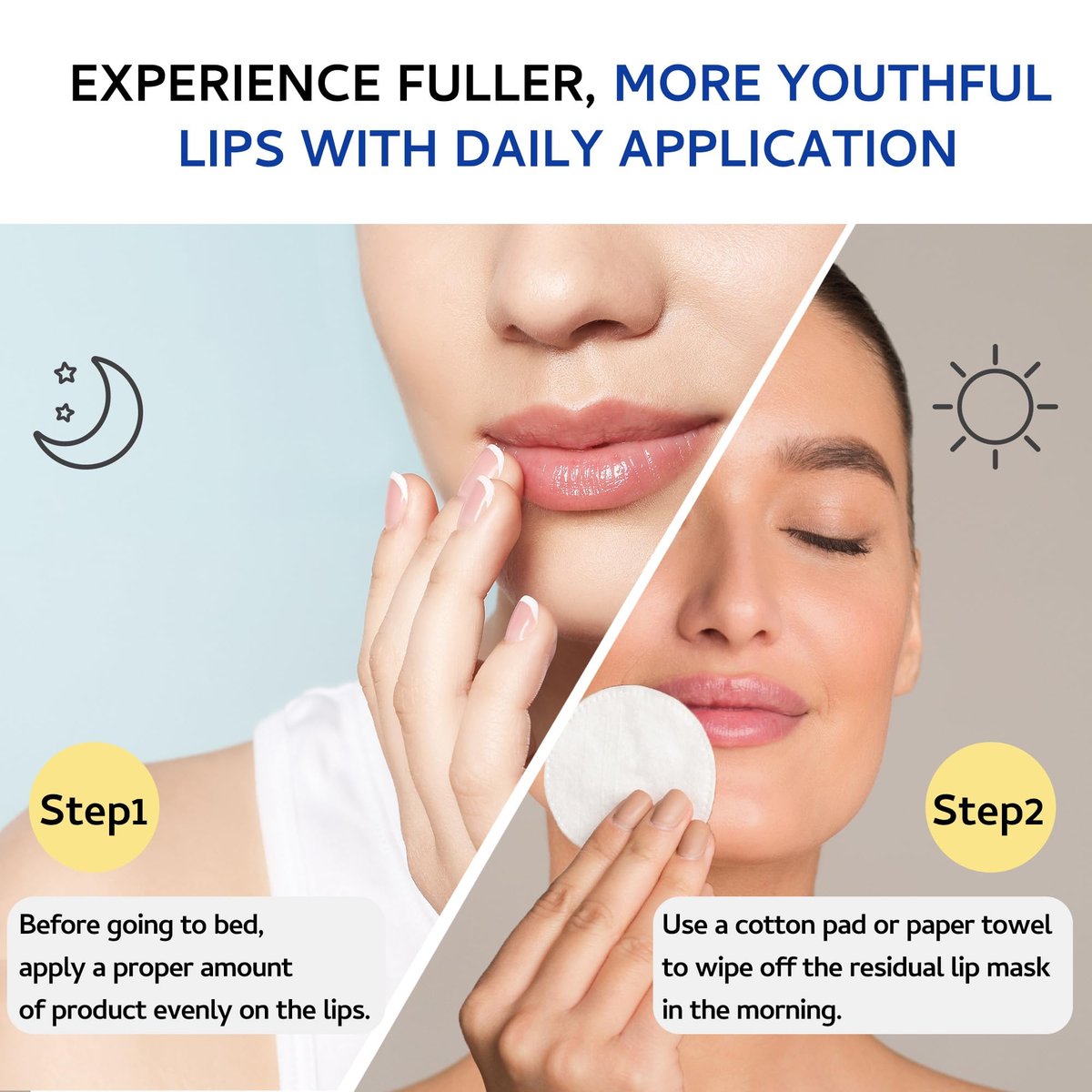 Lip Sleeping Mask (20g) - Collagen Lip Mask Overnight with Hyaluronic Acid & Peptide Complex for Lip Wrinkle Repair and Plumping, Natural Hydration for Smooth Lips Avelisse