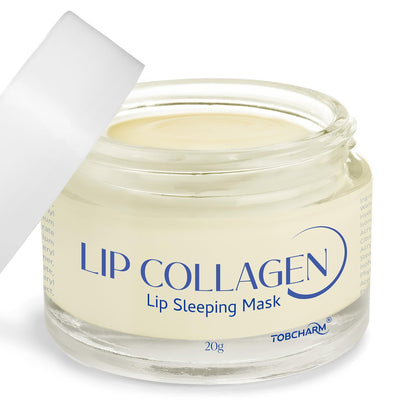 Lip Sleeping Mask (20g) - Collagen Lip Mask Overnight with Hyaluronic Acid & Peptide Complex for Lip Wrinkle Repair and Plumping, Natural Hydration for Smooth Lips Avelisse