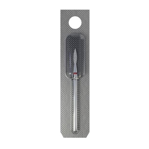 Staleks Pro Diamond Nail Drill Bit Flame Red Expert – 2.1mm Head Diameter, 8mm Working Part – Professional Nail Drill Bit – Diamond Coating – Precise Cuticle & Nail Care Avelisse