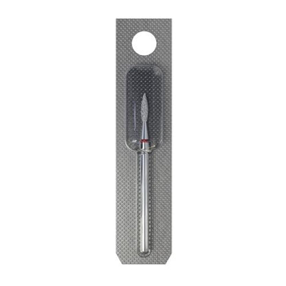 Staleks Pro Diamond Nail Drill Bit Flame Red Expert – 2.1mm Head Diameter, 8mm Working Part – Professional Nail Drill Bit – Diamond Coating – Precise Cuticle & Nail Care Avelisse
