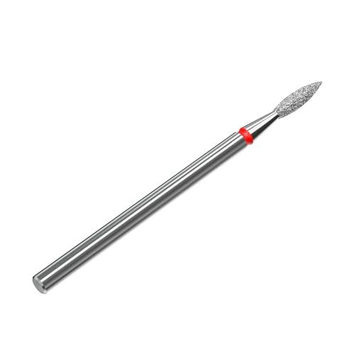 Staleks Pro Diamond Nail Drill Bit Flame Red Expert – 2.1mm Head Diameter, 8mm Working Part – Professional Nail Drill Bit – Diamond Coating – Precise Cuticle & Nail Care Avelisse