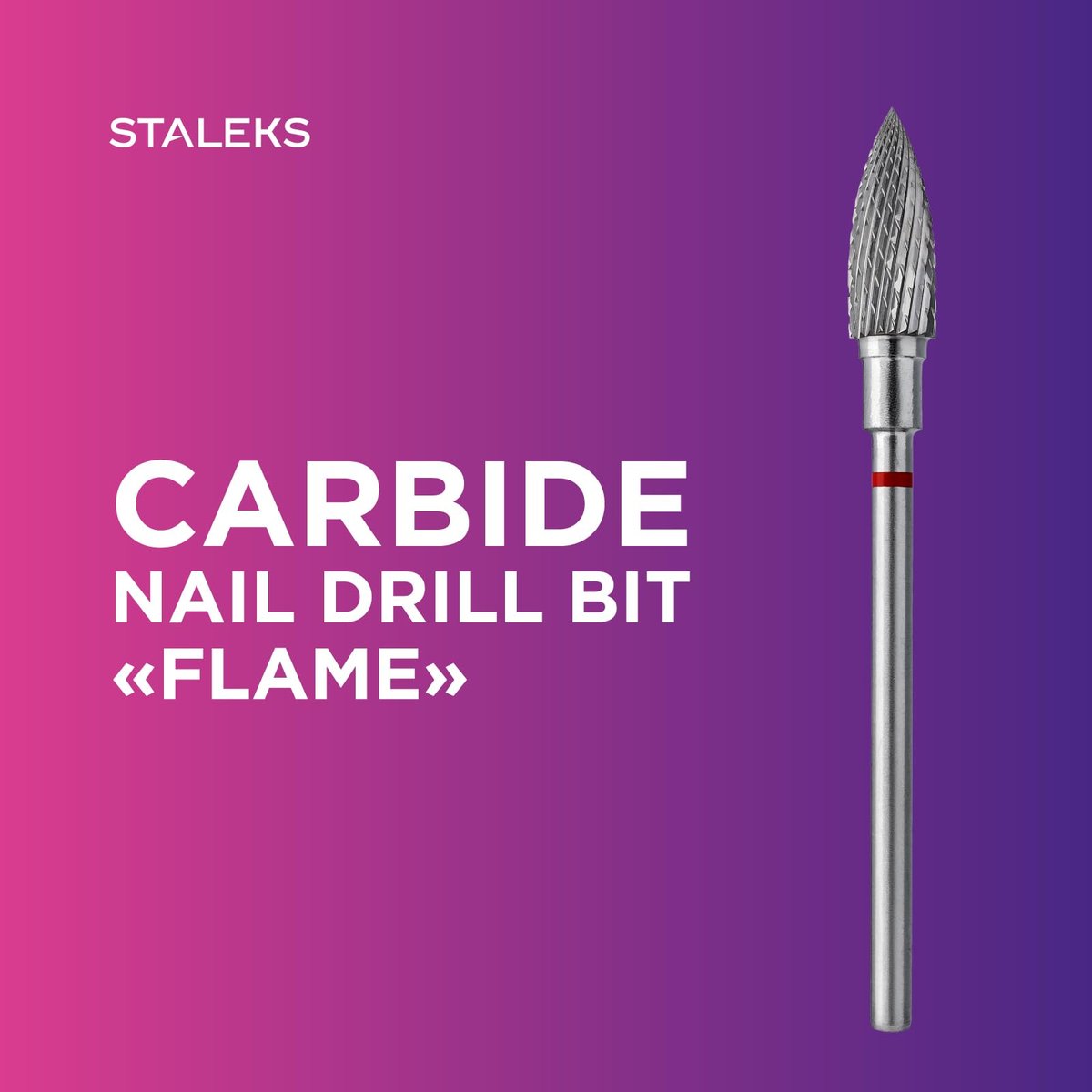 STALEKS PRO Expert Carbide Nail Drill Bit (Flame, Blue, 5mm Head / 13.5mm WP) – Medium Hardness for Artificial Nail Correction, Gel Polish Removal & Skin Processing - görsel 7
