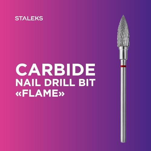 STALEKS PRO Expert Carbide Nail Drill Bit (Flame, Blue, 5mm Head / 13.5mm WP) – Medium Hardness for Artificial Nail Correction, Gel Polish Removal & Skin Processing - görsel 8
