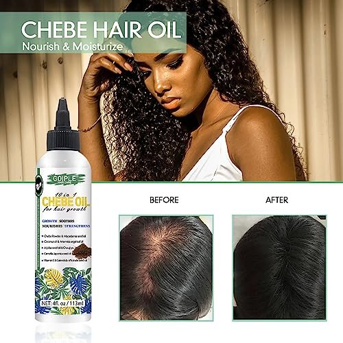 Natural 10 in 1 Chebe Oil Moisturizer for Scalp - African Chebe Powder for Stronger, Thicker, Longer Hair - All Hair Types (2 Pack) - görsel 10