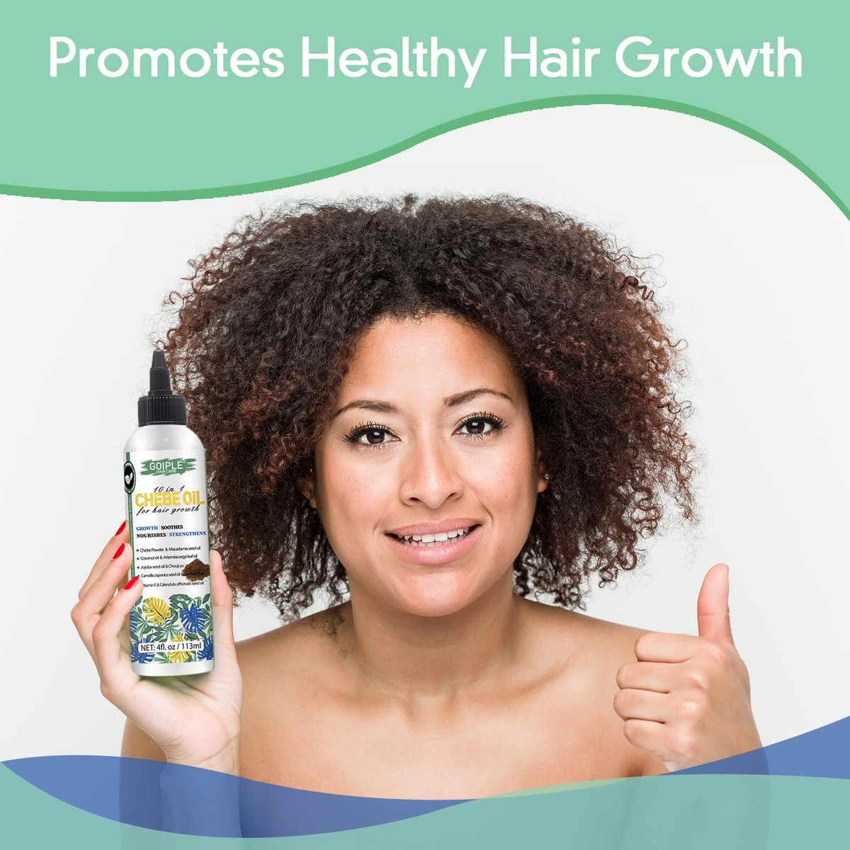 Natural 10 in 1 Chebe Oil Moisturizer for Scalp - African Chebe Powder for Stronger, Thicker, Longer Hair - All Hair Types (2 Pack) - görsel 15