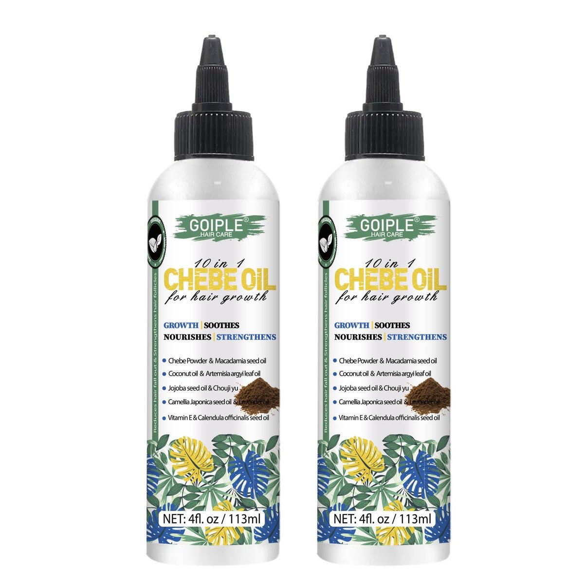 Natural 10 in 1 Chebe Oil Moisturizer for Scalp - African Chebe Powder for Stronger, Thicker, Longer Hair - All Hair Types (2 Pack) - görsel 1