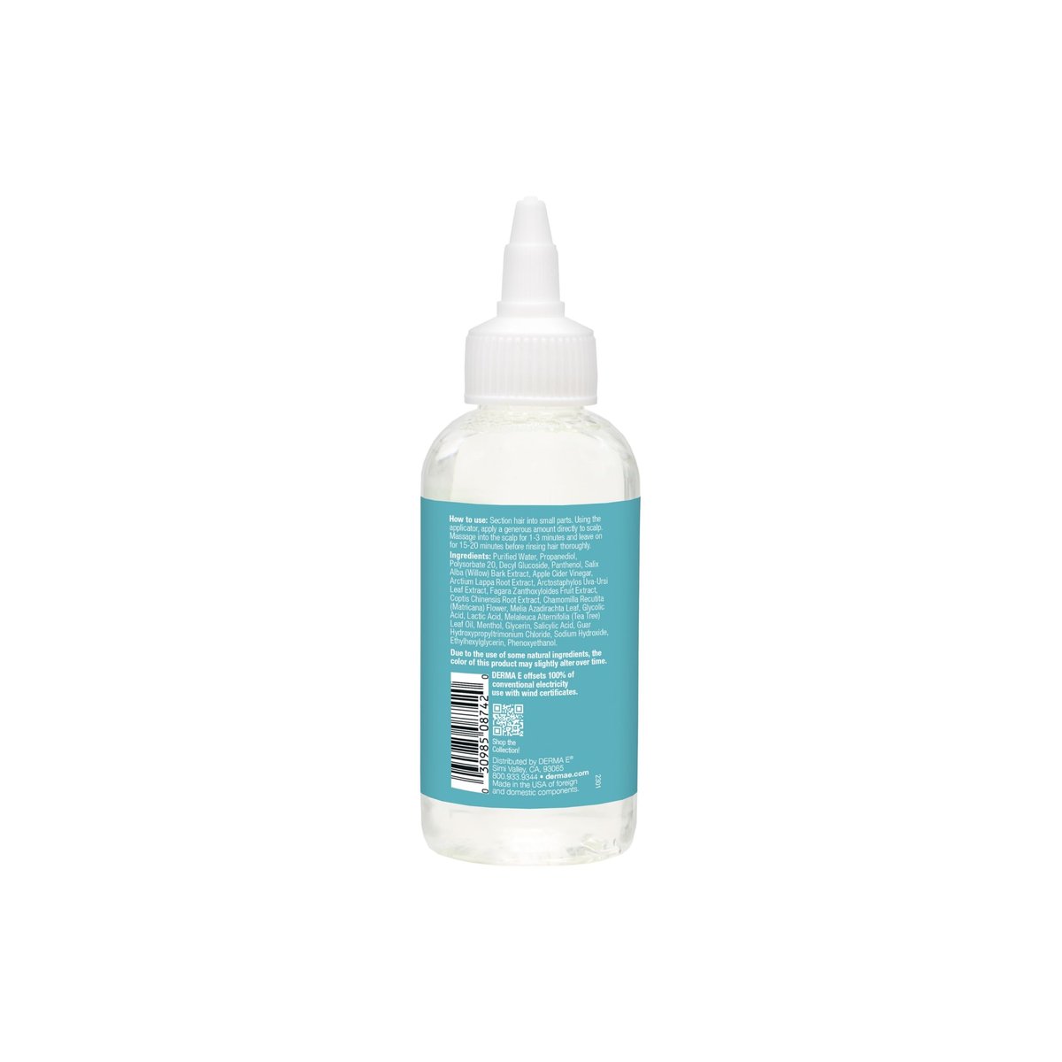 DERMA E Scalp Relief Rinse – Soothing Scalp Treatment with Tea Tree & Peppermint, 4 Fl Oz Avelisse