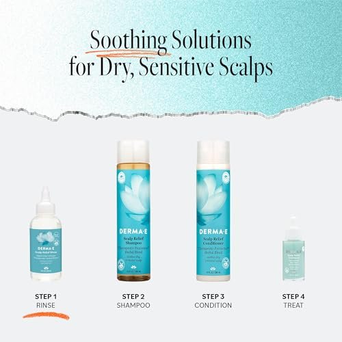 DERMA E Scalp Relief Rinse – Soothing Scalp Treatment with Tea Tree & Peppermint, 4 Fl Oz Avelisse