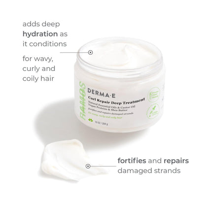 DERMA E Ramos Curl Repair Deep Treatment - Intensive Hair Mask for Curly Hair, 10 oz Avelisse