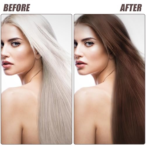 QWXPLD 3-in-1 Hair Dye Shampoo – Dark Brown, Herbal Gray Coverage for Women & Men, 16.9 Fl Oz - görsel 12