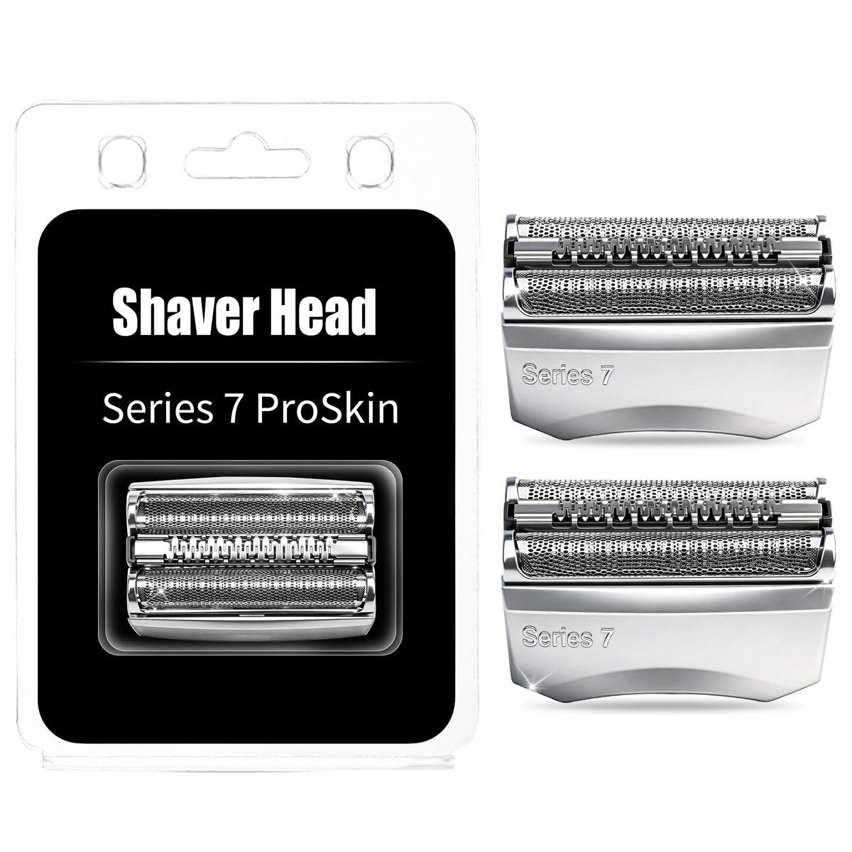 HONGNAL 2-Pack Series 7 Replacement Head for Braun Series 7 Foil Shaver - Compatible with 70s, 720, 750CC, 760CC, 790CC, 9565 Avelisse
