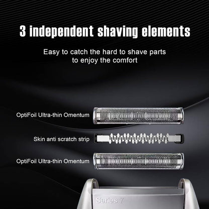 HONGNAL 2-Pack Series 7 Replacement Head for Braun Series 7 Foil Shaver - Compatible with 70s, 720, 750CC, 760CC, 790CC, 9565 Avelisse