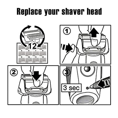 HONGNAL 2-Pack Series 7 Replacement Head for Braun Series 7 Foil Shaver - Compatible with 70s, 720, 750CC, 760CC, 790CC, 9565 Avelisse