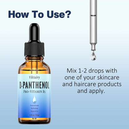 D-Panthenol Liquid 1oz (30g) – Pro-Vitamin B5 Raw Active Ingredient for DIY Skincare, Hydrating Serum, Face, Hair & Nails – Cosmetic Grade Dexpanthenol Concentrate